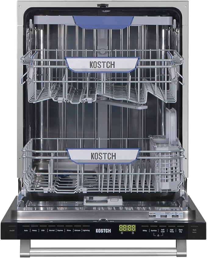 Large Capacity 24 inch Top Control Built-In Dishwasher with Third Rack – ENERGY STAR Certified, 47-dBA Ultra-Quiet, Stainless Steel (Stainless Steel)
