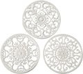 Extra Thick Silicone Trivet Mat for Hot Dishes, Hot Pots and Pans, Pot Holder, Hot Pad to Portect Your Table and Countertop, Kitchen Decor and Accessories,White, Set of 3