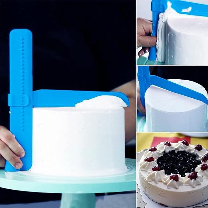 Adjustable Cake Scraper, Plastic Cake Cream Smoother, Easy Comb Set Edge Side Decorating Tools, With Tools 3 in 1