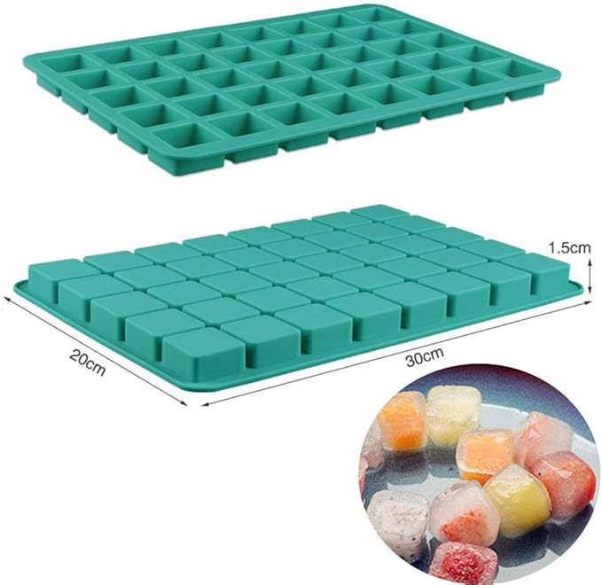 Mity rain 2 Pack 40-Cavity Square Caramel Candy Silicone Molds,Chocolate Forf Truffles, Fat Bombs Keto Snacks, Whiskey Ice Cube Tray,Grid Fondant Mould,Hard Candy Pralines Gummy Jelly Mold
