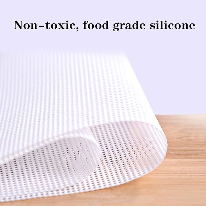 5 Pieces Square Silicone Dehydrator Sheets,15.7" x 15.7" Non-stick Fruit Dehydrator Mats,Reusable Steamer Mesh Mat Baking Mats for Fruit Dryer