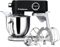 Stand Mixer All Metal - Heavy Duty Kitchen Standing Mixer 5.3 Quart with 4 Stainless Steel Attachments, DC Motor & Multifunctional Power Hub, 8-Speed & Timer, Lower Noise (Black)
