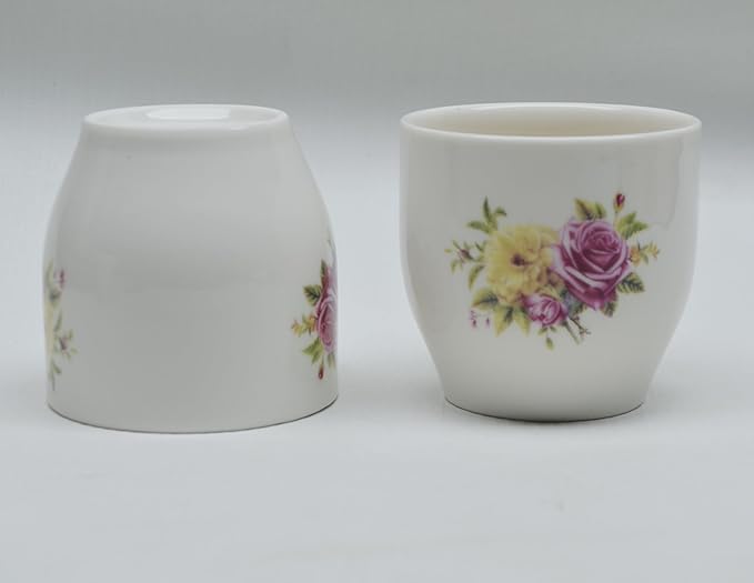 Liang baobao Porcelain Teacup, 5oz Cups Painted Flowers Coffee Tea Water Pot Ceramic Kettle Tea pot Accessories (cup*4)