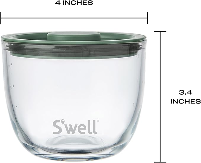 S'well 12oz Glass Prep Bowl Set of 4 For Easy Meal Prep, Vintage Pastels, Made From Durable Tempered Glass, Nests Inside 21.5oz