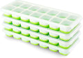 Ice Cube Trays 4 Pack, Airabc Silicone Ice Cube Trays with Removable Lid, Easy-Release Flexible 14-cube Ice Trays, LFGB Certified and BPA Free, Stackable Ice Trays with Covers for Cocktail, Freezer
