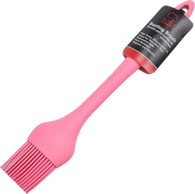 Chef Craft Premium Silicone Basting Brush, 10.25 inch, Pink