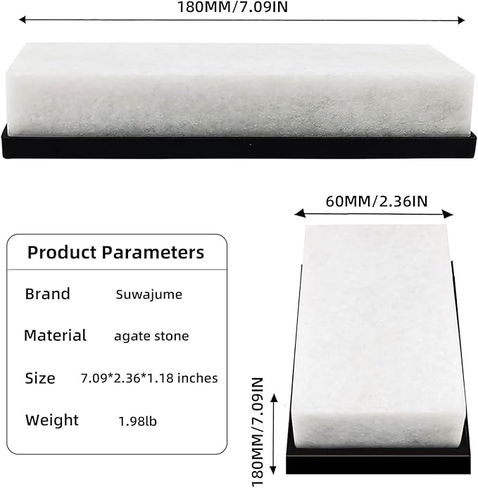 Knife Sharpening Stone,8000 Grit Whetstone Final Fine Polishing Natural White Honing Oilstone for Knives Tools,Cutting Tools