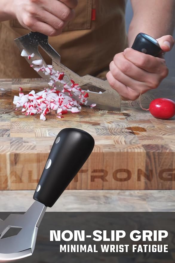 Dalstrong Mezzaluna - 8.5 inch Blade - Gladiator Series - Rocking & Mincing Produce Knife - Black ABS Handle