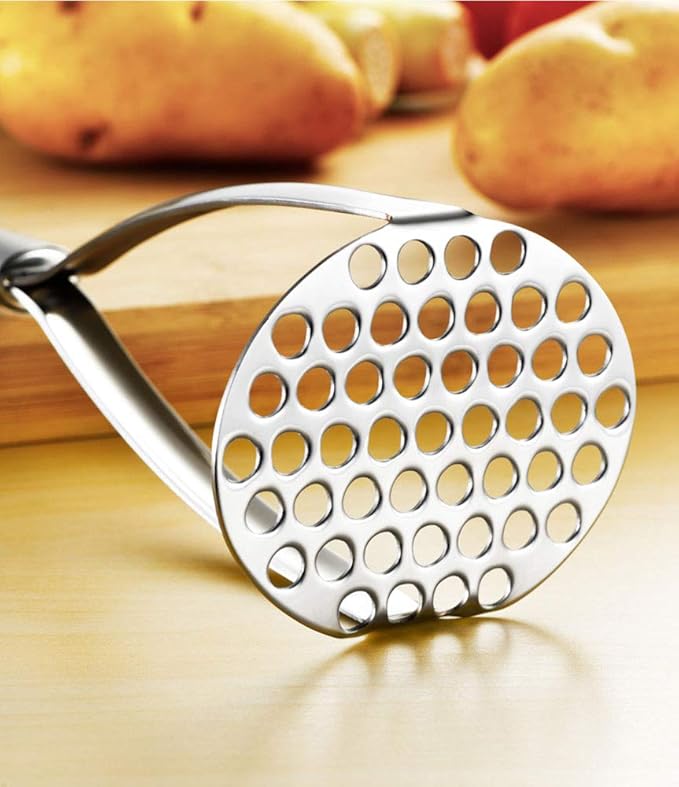 Potato Masher,Heavy Duty Stainless Steel kitchen Steel Potato Masher,Mashed Potatoes, Vegetables and Fruits.