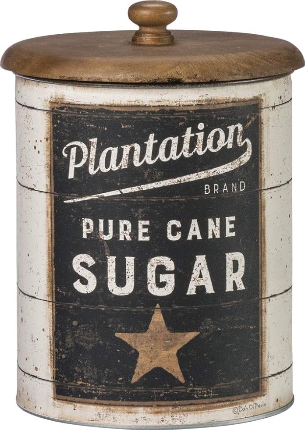 Primitives by Kathy 39060 Farmhouse Tin Canisters, Sugar/Coffee/Flour