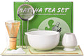 Matcha Whisk Set, 7 Pcs Matcha Kit with Matcha Bowl, Spout, Whisk and Holder, Bamboo Scoop and Stainless Steel Sifter, Japanese Matcha Set for Ceremony, Gift for Matcha Lover