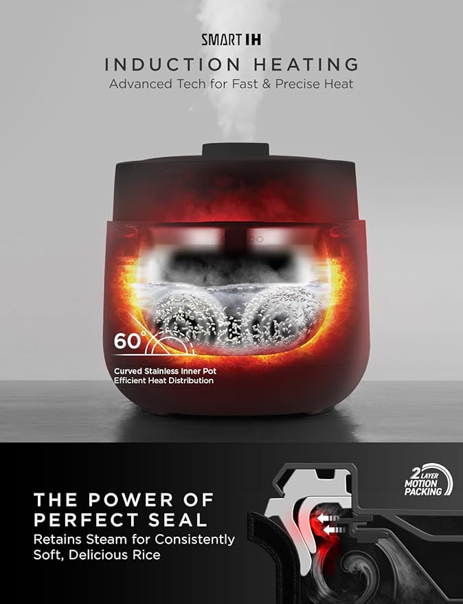 CUCKOO Twin Pressure Rice Cooker 6-Cup Uncooked / 12-Cup Cooked with Induction Heating Technology, 20 Menu Modes with Voice Guide, Versatile Rice Maker Multi-Cooker & Pressure Cooker (CRP-LHTR0609FW)
