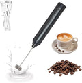 Milk Frother-Handheld Electric Whisk for Coffee, Latte, and Hot Chocolate (Plastic body-Built in 1200mAh lithium battery, USB rechargeable) Drink Mixer Handheld, Lightweight & Portable (Black)