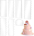 SenseYo 7 Pcs Acrylic Cake Icing Scraper Smoother Comb with Double Sided for DIY Mousse Butter Cream Cake Decoration (7)