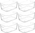 Clear Plastic Storage Bins, Perfect for Kitchen Organization or Pantry Organization and Storage, Medium Fridge Organizer Plastic Bins, Pantry Organization and Storage Bins, Cabinet Organizers