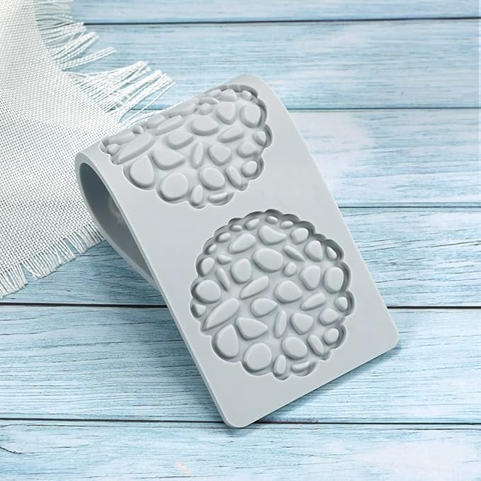 Silicone Molds 3D Hollow Leaf Chocolate Molds Honeycomb Bee Candy Mold Flower Pattern Fondant Mold Cake Topper Sugar Craft Decoration (M_Flower_10.08 * 3.52 * 0.2inch)