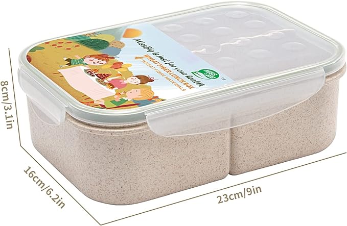 MISS BIG® Bento Box,Bento Box Adult,Lunch Box,Leak Proof Lunch Containers,No BPAs and No Chemical Dyes Bento Lunch Box,Dishwasher and Microwave Safe Lunch Containers for Adults(1900ml White)