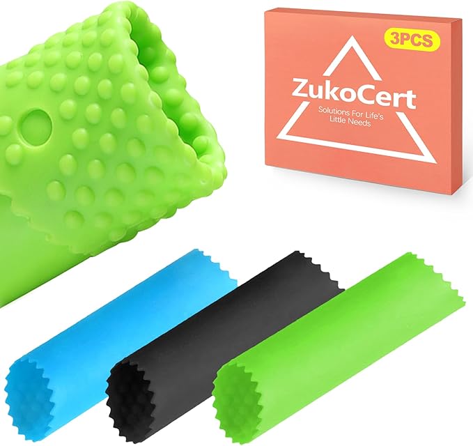ZukoCert 3-Piece Silicone Garlic Peeler & Press Set – Quick Garlic Prep Tool with Food-Grade Silicone, No-Squeeze Design, Easy-Clean Kitchen Gadget for Home & Restaurant Use