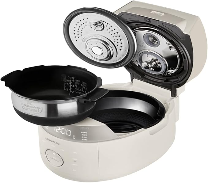 CUCKOO Twin Pressure Rice Cooker 10-Cup Uncooked / 20-Cup Cooked with Induction Heating Technology, 20 Menu Modes with Voice Guide, Large Rice Maker Multi-Cooker & Pressure Cooker (CRP-LHTR1009FW)