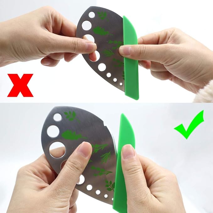 3 Pack Stainless Steel Herb Cutter Stripper, 9 Holes Kitchen Leaf Herb Stripper, 2 in 1 Design Herb Stripper Tool, Herb Leaf Stripping Tool Metal Herb Pealer Remover