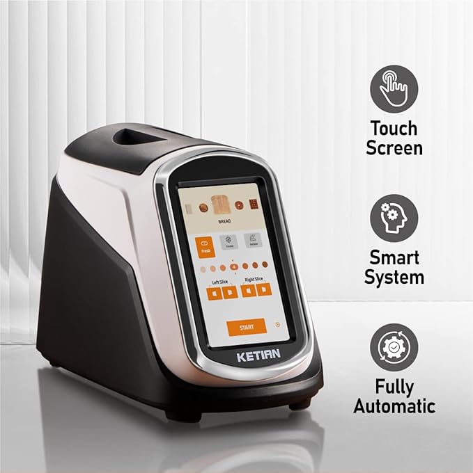 2 Slice Touchscreen Toaster,2 Wide Slots,Smart Bread Toaster for Bagel English Muffins Toast Pastry Waffles Bread, Customize Toasting Time,Have a Quick Look,120V 1400W