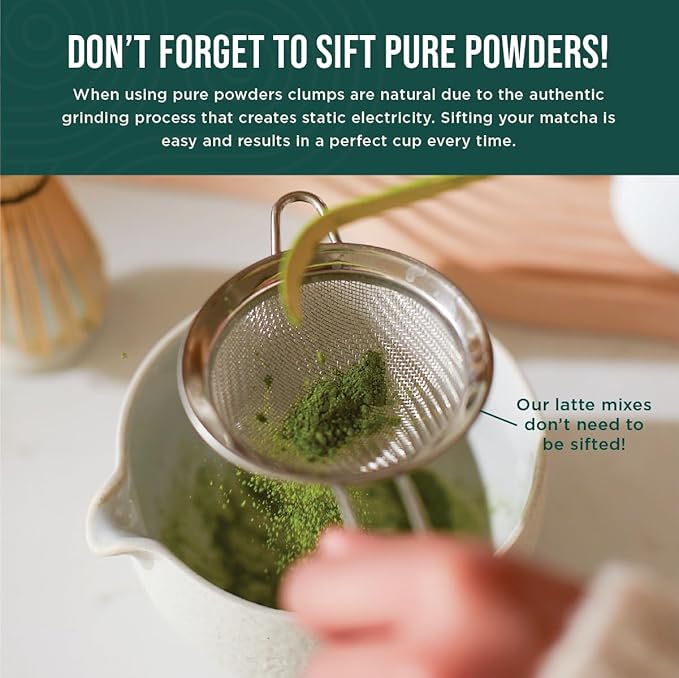 Jade Leaf Matcha - Complete Matcha Whisk Set - Ceremonial Gift Set Includes: Bamboo Matcha Whisk & Scoop, Stainless Steel Sifter, Stoneware Bowl & Whisk Holder, and Prep Guide
