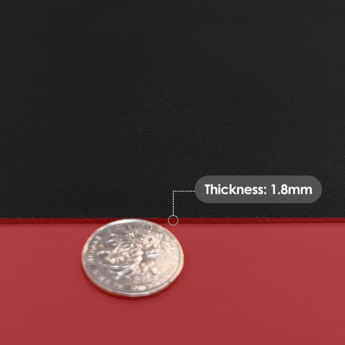 Leather Dresser Cover,1.8mm Thick,14x90 Inch,Dresser Protector Top,Dresser Top Protector,Dresser Cover Top,Dresser Top Cover,Dresser Cover Top for Bedroom.(Black+Wine Red,14x90)