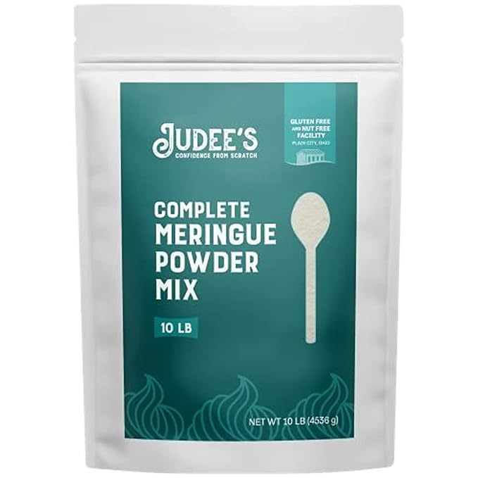 Judee's Gluten Free Complete Meringue Powder Mix - Gluten-Free Egg Substitute - Cookie Decorating Supplies for Cookie Icing - Make Meringue Treats - 160 Oz