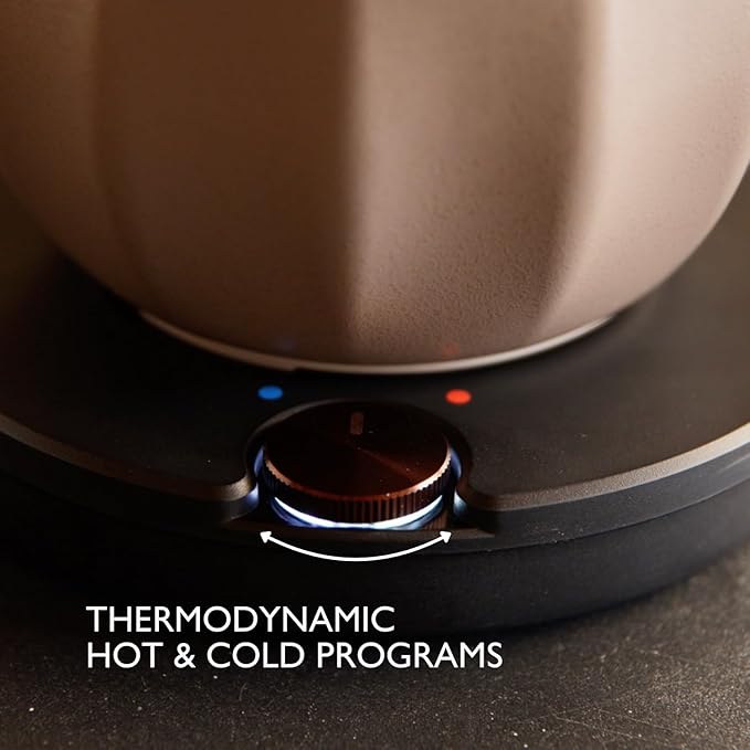 Hot & Cold Drinking Chocolate System - The ALL-NEW Velvetiser from Hotel Chocolat - Kit includes hot chocolate maker with US Power Supply, 10 serving taster box, 1 mug and 1 glass - Pebble Edition