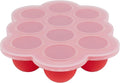 WeeSprout Silicone Baby Food Freezer Tray with Clip-on Lid - Perfect Storage Container for Homemade Baby Food, Vegetable & Fruit Purees, and Breast Milk (Bright Red, Ten 1.5 Ounce Sections)