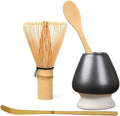 Matcha Whisk Holder Matcha Chasen Whisk Stand Ceramic Holder fit for Traditional Japanese Tea Ceremony Starter (Matte Black)