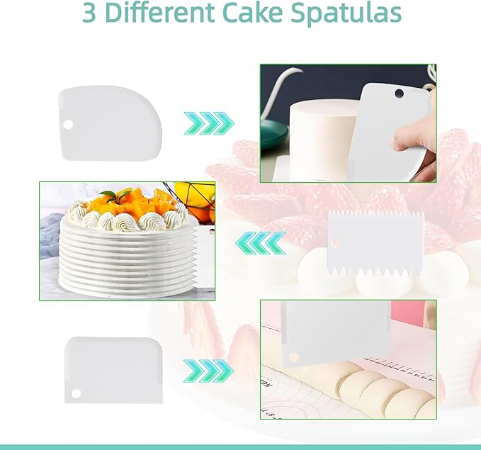 Cake Turntable 12 Inch, Uten Cake Stands, Glass Cake Decorating Display Stand, 33pcs Cake Decorating Set, Straight & Offset Spatula, Cream Scraper etc. Baking Tools & Accessories
