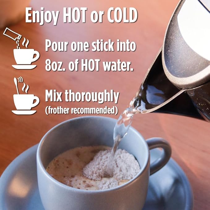 Oriente Dark Roast Instant Coffee, 20 ct, Sweetened Espresso – 100% Arabica Coffee, Instant Hot or Iced Coffee - Just add water