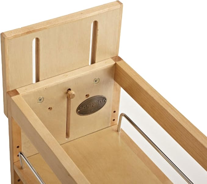 Rev-A-Shelf 8" Pullout Storage Organizer for Base Kitchen/Bathroom Cabinets with Soft-Close Full Extension Slides and Adjustable Shelves, 448-BCSC-8C
