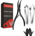 Fish bone tweezers deboner tool for salmon – fish tweezers bones remover pliers deboning tweezer tool, fish bone pliers pin bones deboner, stainless steel fish cleaning tools