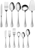 Cangshan RAIN Series Stainless Flatware Set, Window Box, Matte Finish Handle (47-Piece), 504999