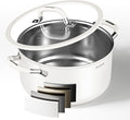 Stockpot 6 Quart, Tri-Ply 18/10 Stainless Steel Stock Pot with Lid, Induction Ready Cooking Pot for All Cooktops, Dishwasher Safe Soup Pot for Kitchen, Home, Gift for Cooker Mom and Dad