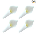 Global Sugar Art Calla Lily Sugar Cake Flowers White with Yellow, Unwired, Medium 18 Count by Chef Alan Tetreault