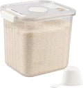 22 Lbs Airtight Rice Container with Cup, Clear Food Storage Container for Dry Food, 1 Pack