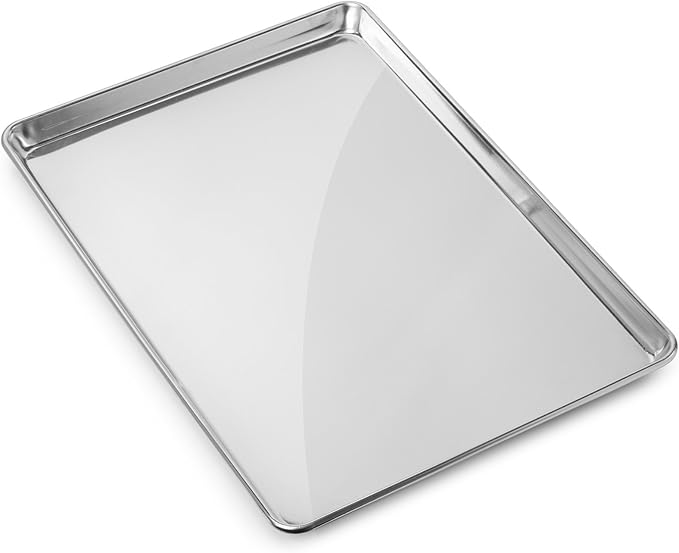 GRIDMANN 9" x 13" Commercial Grade Aluminum Cookie Sheet Baking Tray Jelly Roll Pan Quarter Sheet - 6 Pans