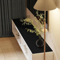 Dresser Cover - Can Be Used On Both Sides Waterproof and Easy to Clean Good Flatness Used for Dresser Table(Black+Black 10x44)