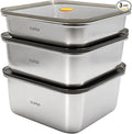 YUPER Stainless Steel Food Storage Containers, Meal Prep Container Sets with Lids, BPA Free, Leak Proof & Airtight, Microwave, Dishwasher, Fridge, Freezer & Oven Safe, 3 Pack (40+67+88OZ)