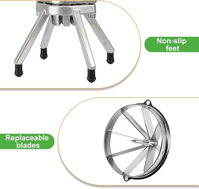 Commercial Easy Wedger 8 Wedger Fruit Lime Slicer Cutter Stainless Steel Blade Commercial Vegetable Chopper Dicer Lemon Cutter for Home Bar Restaurant Lemons Limes Tomatoe Potatoe