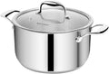 Rorence Stainless Steel Stock Pot: 6 Quart Stockpot with Stainless Steel Handles Capsule Bottom & Tempered Glass Lid …