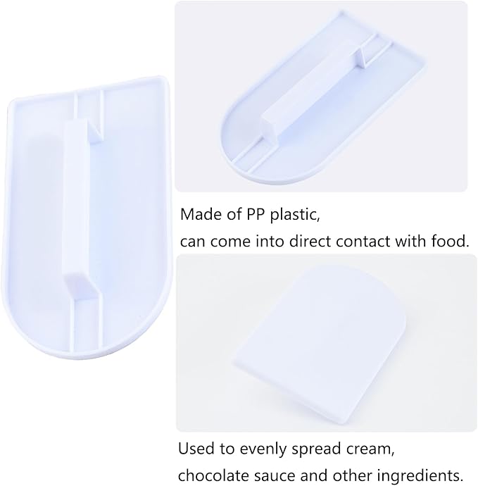 2 PCS Fondant Smoothing,Cake Decoration Icing Smoother, Paddle Fondant Polisher Finisher Sugarcraft Cups,fondant paddle,White,14.5 x 8 cm/5.7" x 3.1"