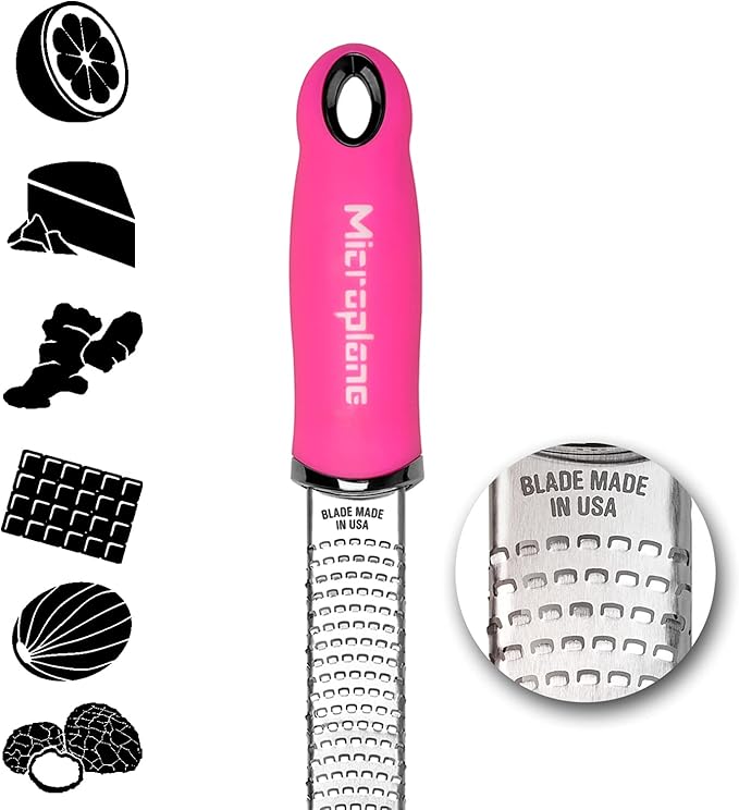 Microplane Premium Classic Citrus Zester and Cheese Grater - Neon Pink