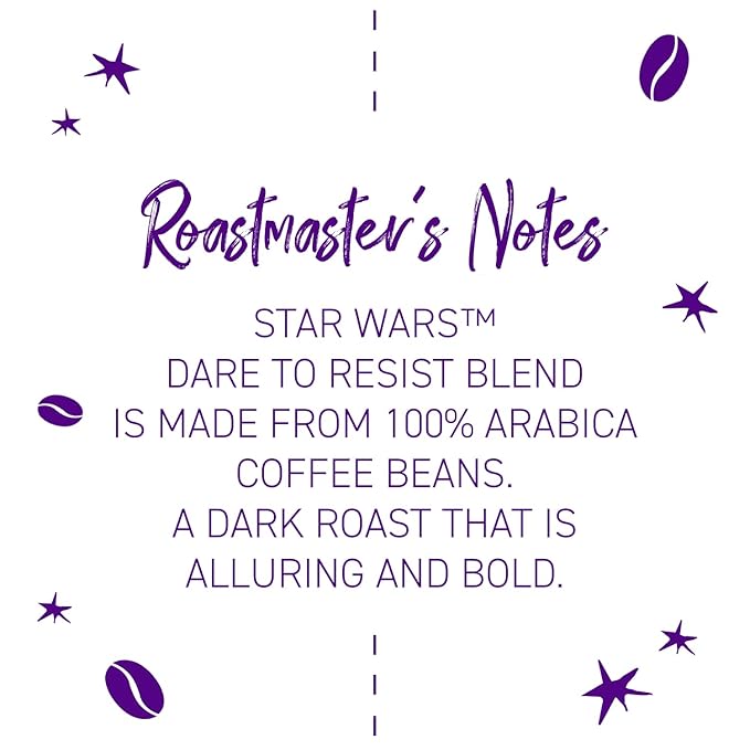 Joffrey's Coffee - STAR WARS™ Dare to Resist Blend, STAR WARS Licensed Coffee Collection, Artisan Dark Roast, Bold & Smooth Taste, Brew or French Press (Whole Bean, 11oz)