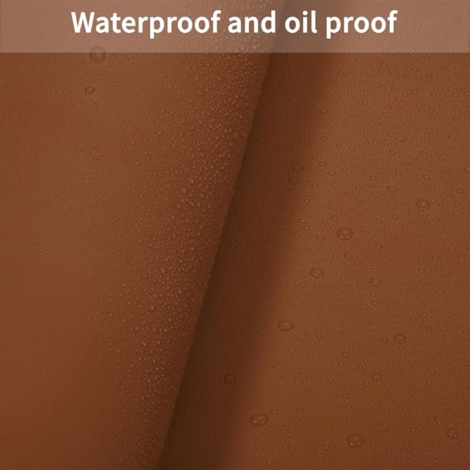 Leather Table Pad,1.8mm Thick,40x84 Inch,Dining Table Pad,Table Pads for Dining Room Table Rectangular,Dining Room Table Cover,Dining Table Cover(Brown+Gray,40x84)