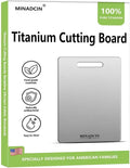 Titanium Cutting Boards For Kitchen, 100% Pure Cut Titanium Cutting Board, Food Grade Quality, Double-sided non-toxic, Easy To Clean, Dishwasher Safe And Will Not Absorb Odors(18L*10W)