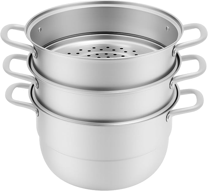 5-Layer Steamer Stackable Steam Cooker, 304 Stainless Steel Steamer with Stackable Pan and Lid, 23.6inch Multi Tier Cookware Pot for Cooking Dumplings, Steamed Buns